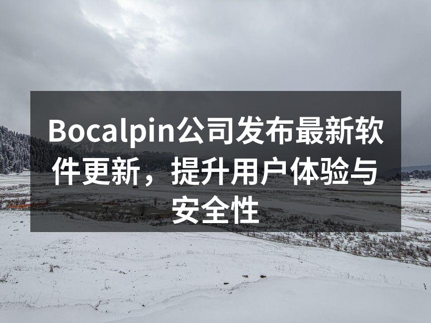Bocalpin公司发布最新软件更新，提升用户体验与安全性