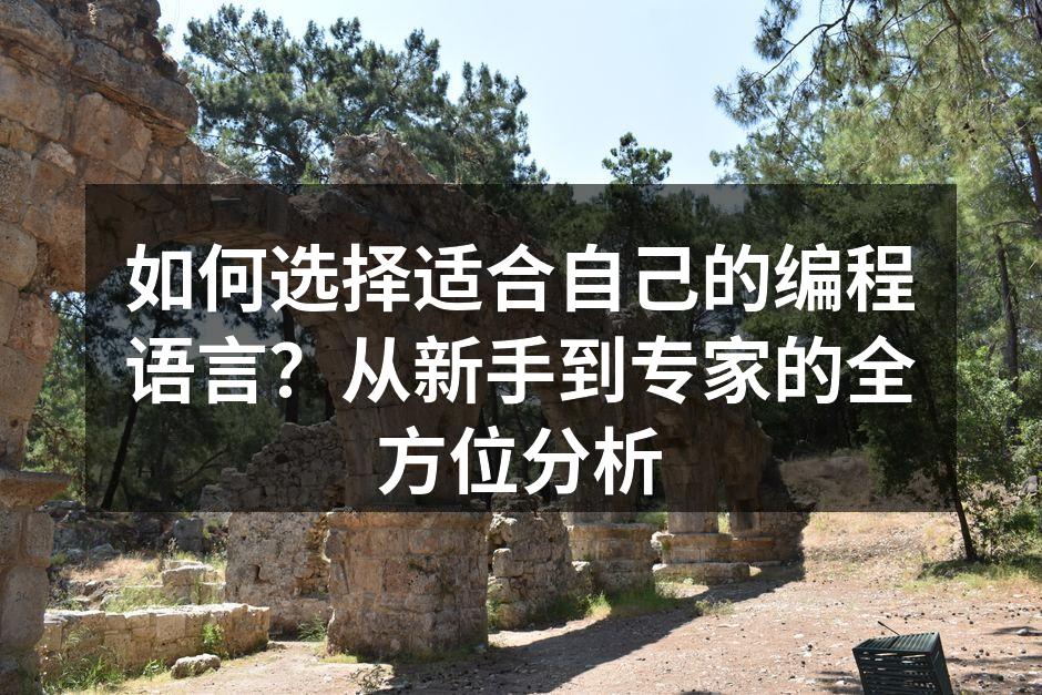 如何选择适合自己的编程语言？从新手到专家的全方位分析